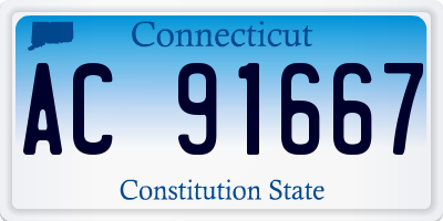 CT license plate AC91667
