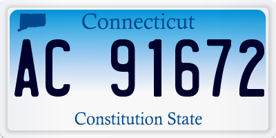 CT license plate AC91672