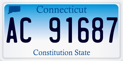 CT license plate AC91687