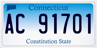 CT license plate AC91701