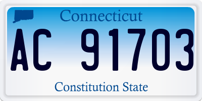 CT license plate AC91703