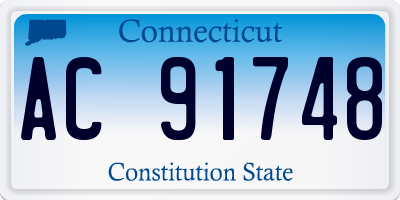 CT license plate AC91748