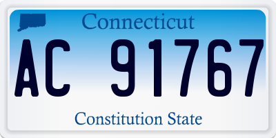 CT license plate AC91767