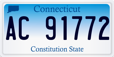 CT license plate AC91772