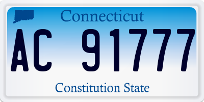 CT license plate AC91777