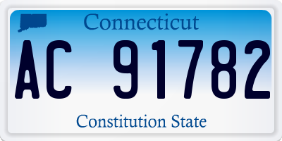 CT license plate AC91782
