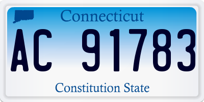 CT license plate AC91783