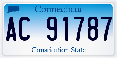 CT license plate AC91787