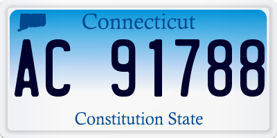 CT license plate AC91788