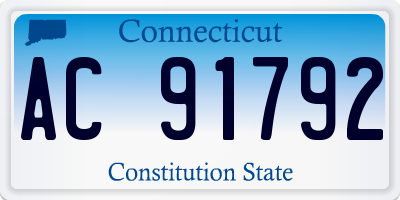 CT license plate AC91792