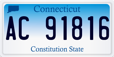 CT license plate AC91816