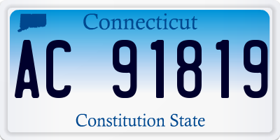 CT license plate AC91819
