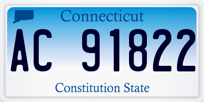 CT license plate AC91822