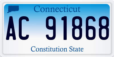 CT license plate AC91868