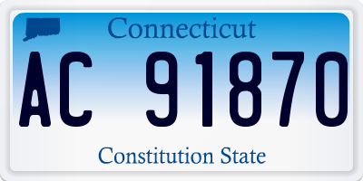 CT license plate AC91870