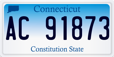 CT license plate AC91873