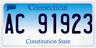 CT license plate AC91923