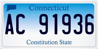 CT license plate AC91936