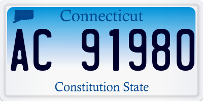 CT license plate AC91980