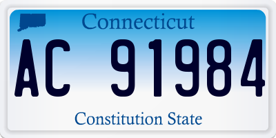 CT license plate AC91984