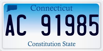 CT license plate AC91985