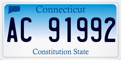 CT license plate AC91992