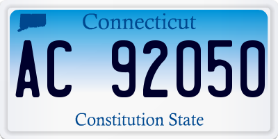 CT license plate AC92050