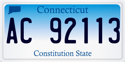 CT license plate AC92113