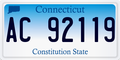 CT license plate AC92119