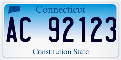 CT license plate AC92123