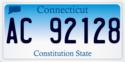 CT license plate AC92128