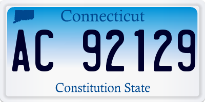 CT license plate AC92129