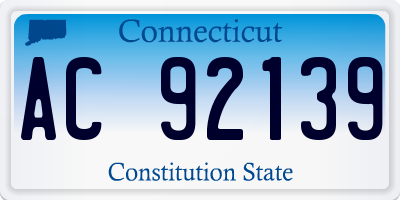 CT license plate AC92139