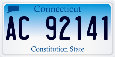 CT license plate AC92141