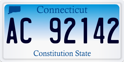 CT license plate AC92142