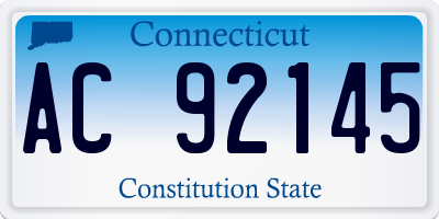 CT license plate AC92145