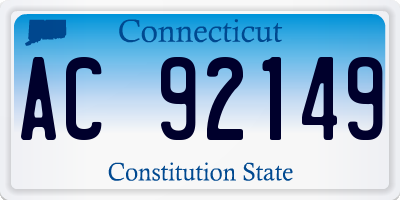 CT license plate AC92149