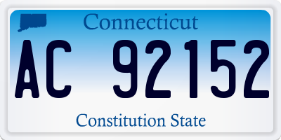 CT license plate AC92152