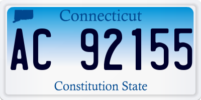 CT license plate AC92155