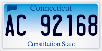 CT license plate AC92168