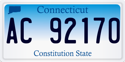 CT license plate AC92170