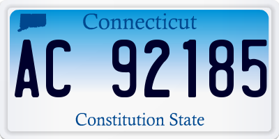 CT license plate AC92185