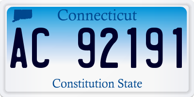CT license plate AC92191
