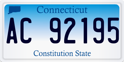 CT license plate AC92195