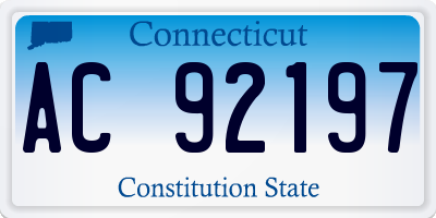 CT license plate AC92197