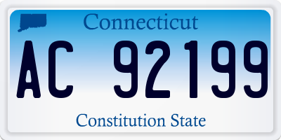 CT license plate AC92199