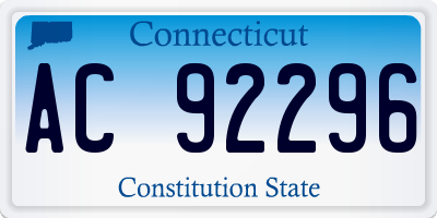 CT license plate AC92296