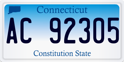 CT license plate AC92305