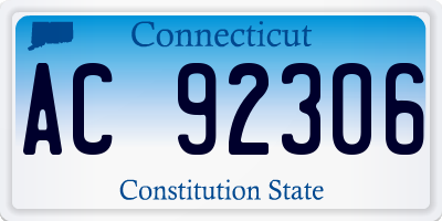 CT license plate AC92306