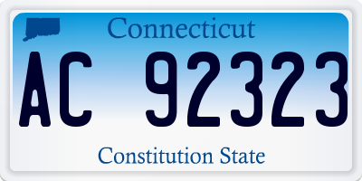 CT license plate AC92323
